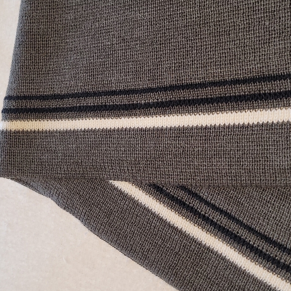 Eddie Bauer merino wool blend ski scarf grey black and white Unisex - Picture 5 of 9